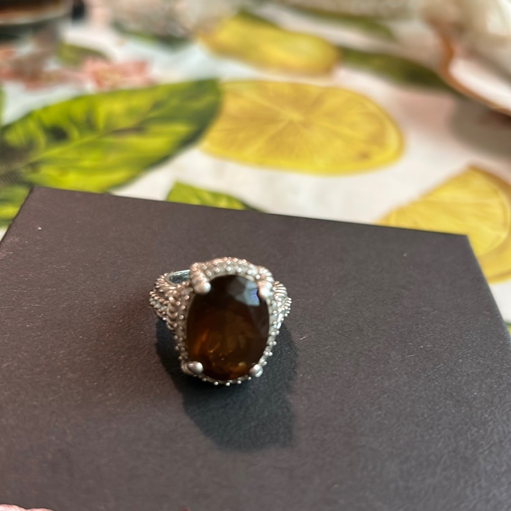 Beautiful 925 Sterling Silver Judith Ripka Quartz Ring